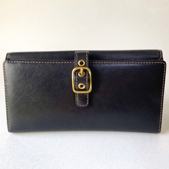 Coach Women’s Wallet - Black Leather - Picture 1 of 5